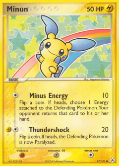 Minun 67/101 Common card from Hidden Legends