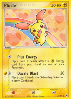 Plusle 69/101 Common card from Hidden Legends