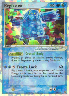 Regice ex 97/101 Rare Holo EX card from Hidden Legends