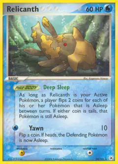 Relicanth 24/101 Rare card from Hidden Legends