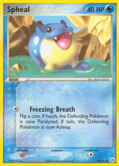 Spheal 74/101 Common card from Hidden Legends