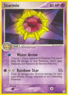 Starmie 49/101 Uncommon card from Hidden Legends