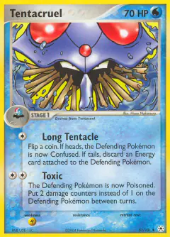 Tentacruel 51/101 Uncommon card from Hidden Legends