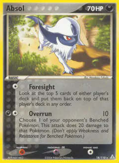 Absol 18/110 Rare card from Holon Phantoms