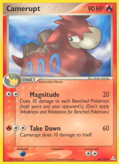 Camerupt 36/110 Uncommon card from Holon Phantoms