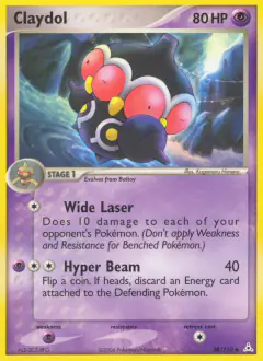 Claydol 38/110 Uncommon card from Holon Phantoms