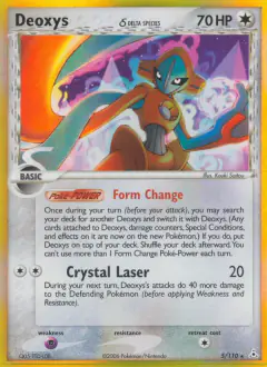 Deoxys δ 5/110 Rare Holo card from Holon Phantoms