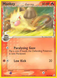 Mankey δ 70/110 Common card from Holon Phantoms