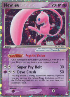 Mew ex 100/110 Rare Holo EX card from Holon Phantoms