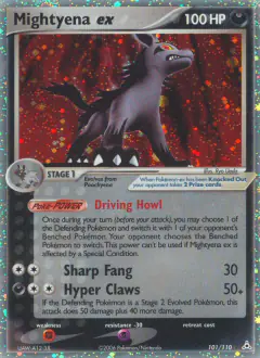 Mightyena ex 101/110 Rare Holo EX card from Holon Phantoms