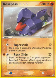 Nosepass 25/110 Rare card from Holon Phantoms