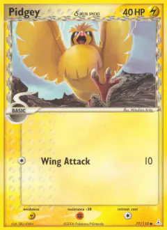 Pidgey δ 77/110 Common card from Holon Phantoms