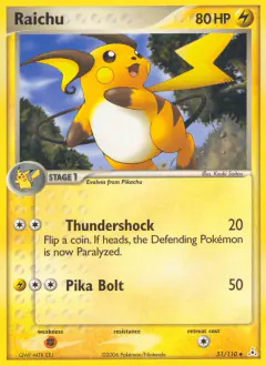 Raichu 51/110 Uncommon card from Holon Phantoms