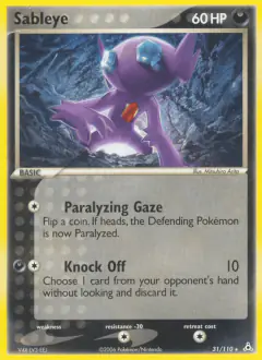 Sableye 31/110 Rare card from Holon Phantoms