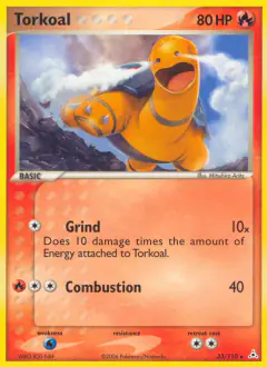 Torkoal 33/110 Rare card from Holon Phantoms