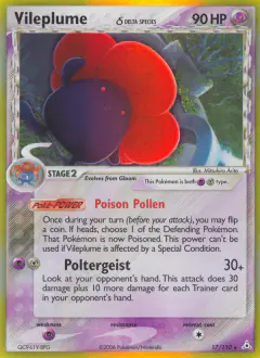 Vileplume δ 17/110 Rare Holo card from Holon Phantoms