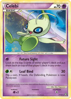 Celebi 3/102 Rare Holo card from HS—Triumphant