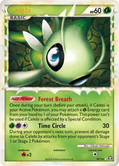 Celebi 92/102 Rare Prime card from HS—Triumphant