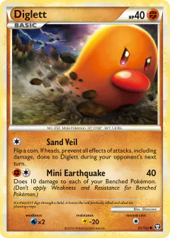 Diglett 61/102 Common card from HS—Triumphant