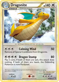 Dragonite 18/102 Rare card from HS—Triumphant