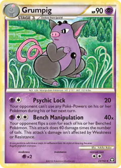 Grumpig 23/102 Rare card from HS—Triumphant