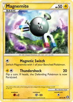 Magnemite 68/102 Common card from HS—Triumphant