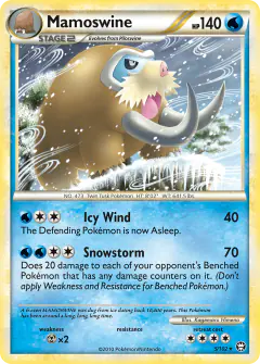 Mamoswine 5/102 Rare Holo card from HS—Triumphant