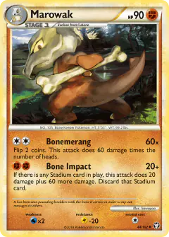 Marowak 44/102 Uncommon card from HS—Triumphant