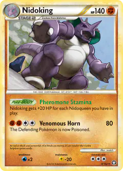 Nidoking 6/102 Rare Holo card from HS—Triumphant