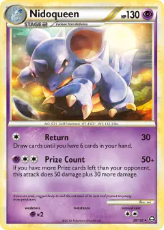 Nidoqueen 28/102 Rare card from HS—Triumphant