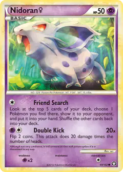 Nidoran ♀ 69/102 Common card from HS—Triumphant