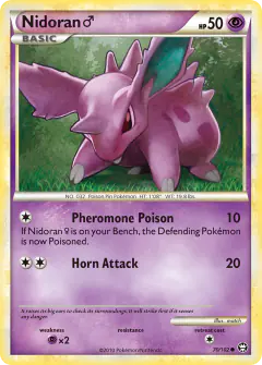 Nidoran ♂ 70/102 Common card from HS—Triumphant