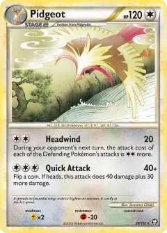 Pidgeot 29/102 Rare card from HS—Triumphant