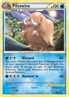 Piloswine 48/102 Uncommon card from HS—Triumphant