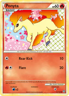 Ponyta 72/102 Common card from HS—Triumphant