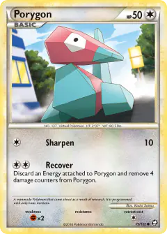 Porygon 73/102 Common card from HS—Triumphant