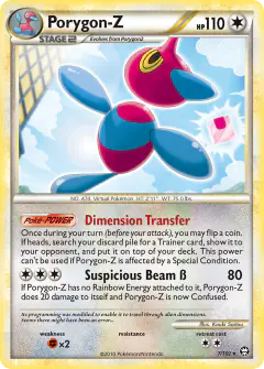 Porygon-Z 7/102 Rare Holo card from HS—Triumphant
