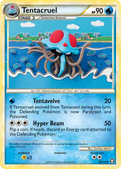 Tentacruel 50/102 Uncommon card from HS—Triumphant