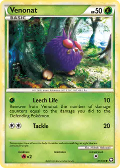 Venonat 81/102 Common card from HS—Triumphant