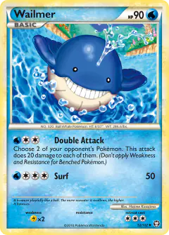 Wailmer 52/102 Uncommon card from HS—Triumphant
