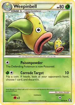 Weepinbell 53/102 Uncommon card from HS—Triumphant