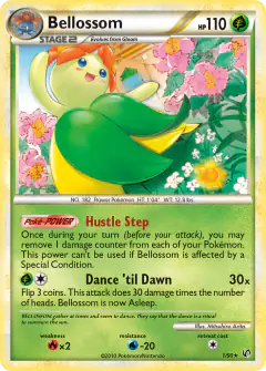 Bellossom 1/90 Rare Holo card from HS—Undaunted