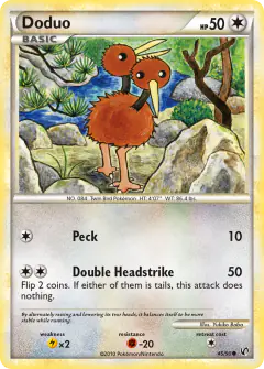 Doduo 45/90 Common card from HS—Undaunted
