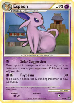 Espeon 2/90 Rare Holo card from HS—Undaunted