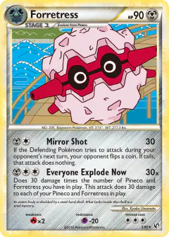 Forretress 3/90 Rare Holo card from HS—Undaunted
