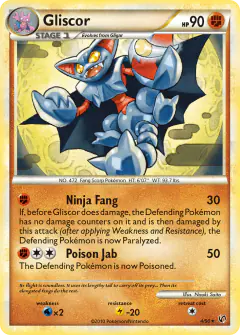 Gliscor 4/90 Rare Holo card from HS—Undaunted