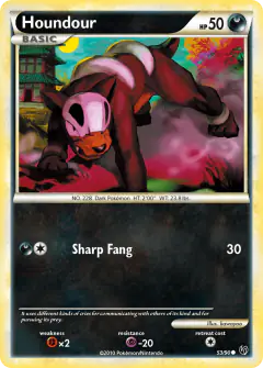Houndour 53/90 Common card from HS—Undaunted
