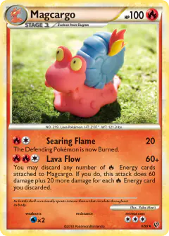 Magcargo 6/90 Rare Holo card from HS—Undaunted