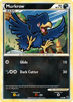 Murkrow 59/90 Common card from HS—Undaunted