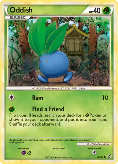 Oddish 60/90 Common card from HS—Undaunted